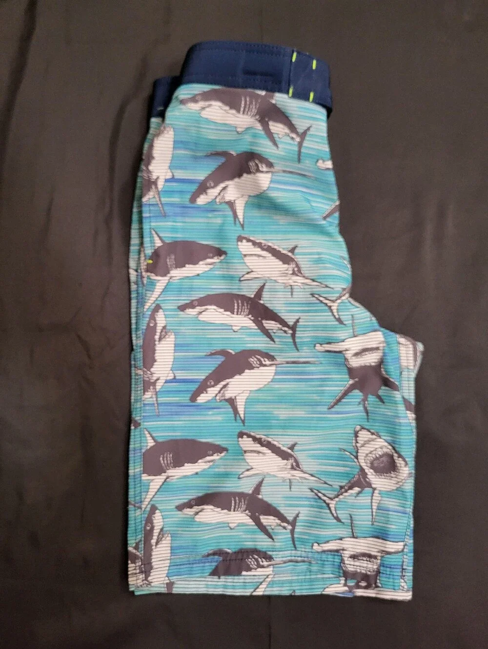 Wonder Nation Swim Trunks All-Over Shark Design Kids Size XXL(18)